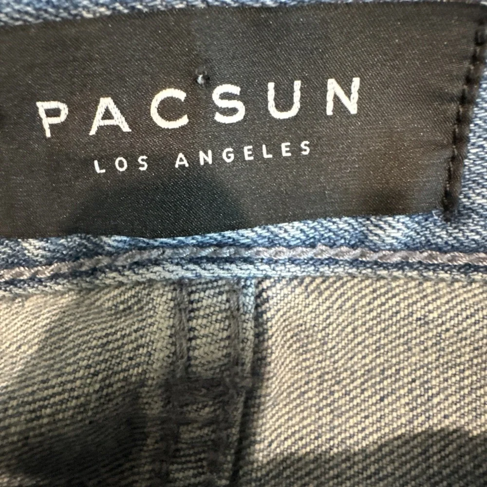PacSun Jeans Men's Size 34 X 30 Stacked Skinny Distressed Light Wash